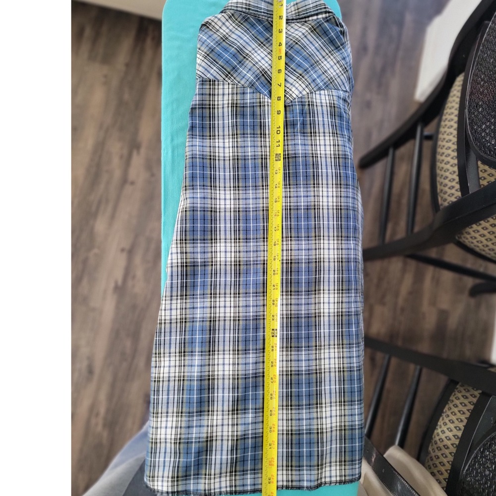 Wrangler Western Shirt Mens 4X Blue Plaid Pearl Snap Long Sleeve - Picture 7 of 8